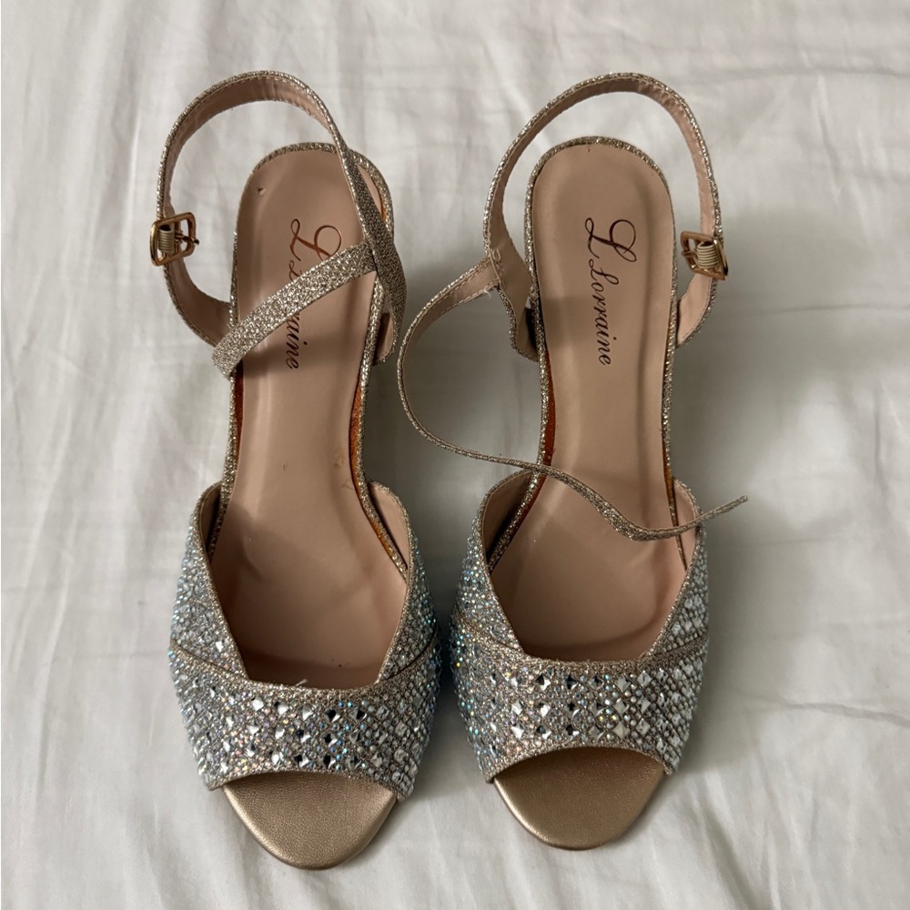 Gold and Silver Women's Heels